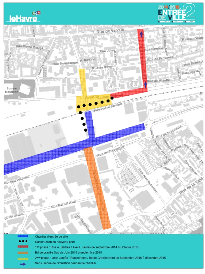 Entrée de ville, au Havre : les travaux d'aménagement sont lancés le 15 septembre Entrée de ville, au Havre : les travaux d'aménagement sont lancés le 15 septembre