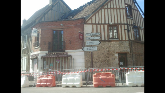 Eure : incendie dans une boulangerie ce matin aux Andelys