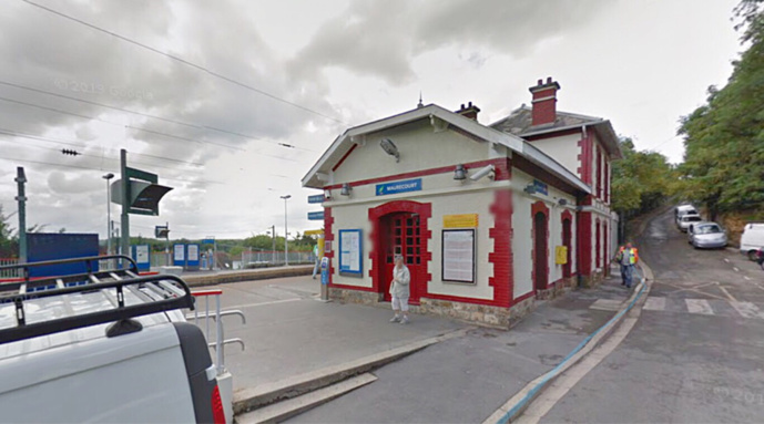 Les jeunes voleuses ont été arrêtées à leur descente du train à la gare d'Andrésy-Maurecourt (illustration@Google Maps)