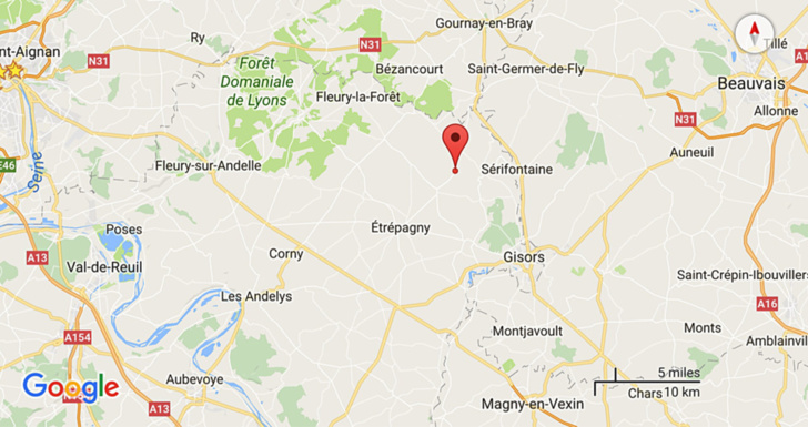 Deux blessés graves dans un accident de la route près d'Etrépagny 