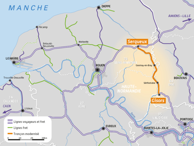 La modernisation de la ligne porte sur 50 kilomètres (document@SNCF) La modernisation de la ligne porte sur 50 kilomètres (document@SNCF)