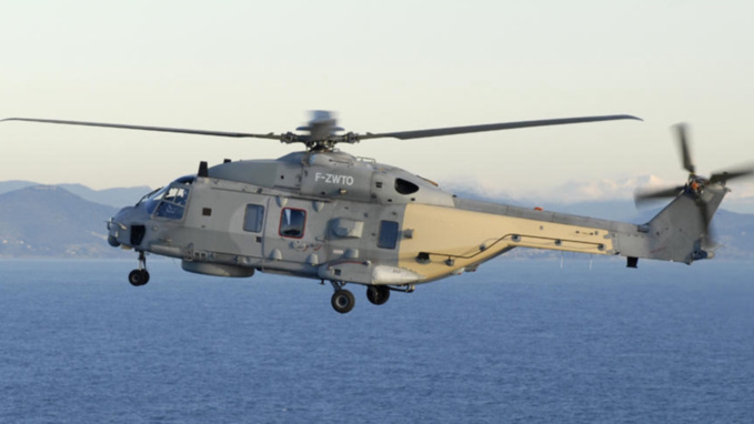 L'hélicoptère Caïman de la Marine a participé aux recherches (illustration Défense nationale)