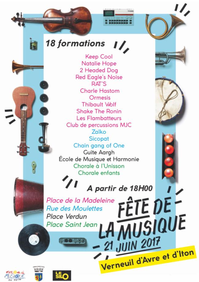 Fête de la musique à Verneuil d'Avre et d'Iton : dix-huit formations battront le pavé mercredi 21 juin Fête de la musique à Verneuil d'Avre et d'Iton : dix-huit formations battront le pavé mercredi 21 juin