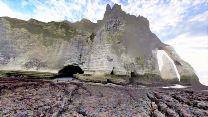 Les promeneurs se sont retrouvés piégés au "Trou à l'homme", près d'Etretat (Illustration) Les promeneurs se sont retrouvés piégés au "Trou à l'homme", près d'Etretat (Illustration)