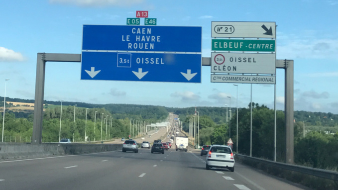 Trafic soutenu vers la Normandie ce matin (photo @infonormandie) Trafic soutenu vers la Normandie ce matin (photo @infonormandie)