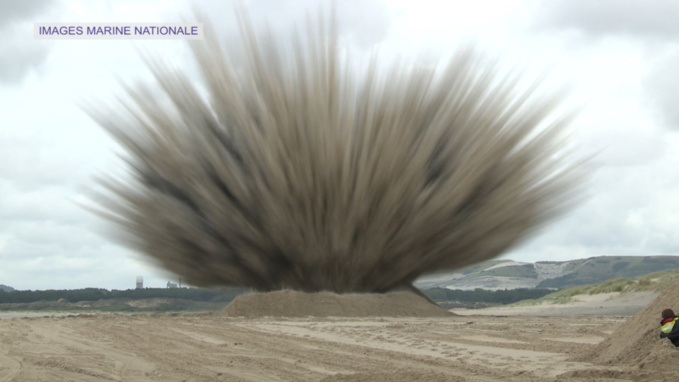 Opération de contre-minage sur la plage du Touquet-Paris-Plage ce matin dans le Pas-de-Calais Opération de contre-minage sur la plage du Touquet-Paris-Plage ce matin dans le Pas-de-Calais