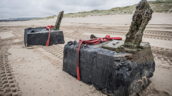 Opération de contre-minage sur la plage du Touquet-Paris-Plage ce matin dans le Pas-de-Calais