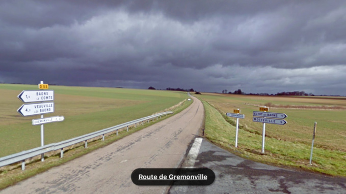 L'accident s'est produit route de Grémonville peu avant 16h40 (illustration @Google Maps) L'accident s'est produit route de Grémonville peu avant 16h40 (illustration @Google Maps)