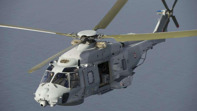 Le matin a été évacué à bord de l'hélicoptère Caïman de la Marine nationale vers l'hôpital Havrais (illustration)