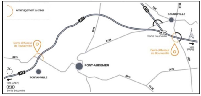Amélioration de la desserte A13 à Pont-Audemer : deux réunions publiques prévues 