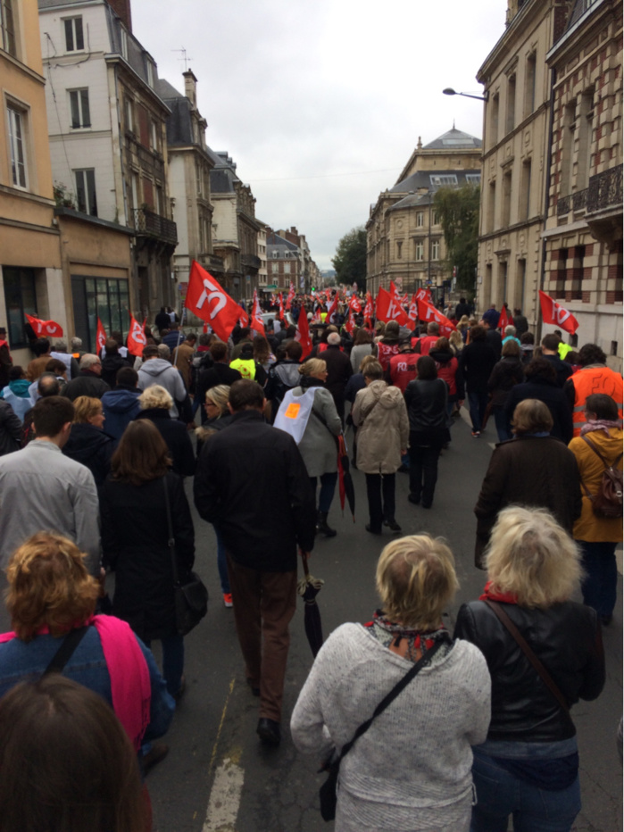 Fonction publique : plusieurs milliers de manifestants en Seine-Maritime 