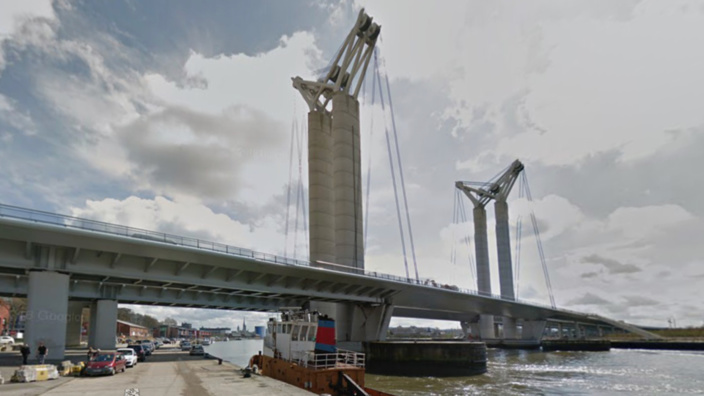 Le pont Gustave Flaubert à Rouen (Illustration @ Google Maps) Le pont Gustave Flaubert à Rouen (Illustration @ Google Maps)