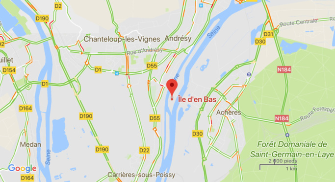 Yvelines : une voiture volée à Paris repêchée dans la Seine a Andrésy 