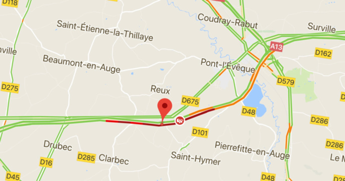 Carambolage sur l’A13 dans le Calvados : l’autoroute est coupée vers Paris. Au moins 8 blessés  