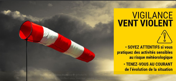 Vent violent en Seine-Maritime : 64 interventions des sapeurs-pompiers, pas de blessé