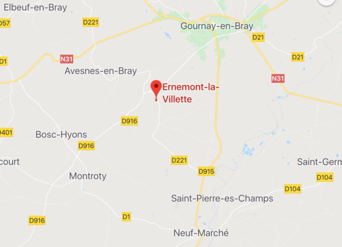 Seine-Maritime : un blessé léger dans la voiture sur le toit près de Gournay-en-Bray