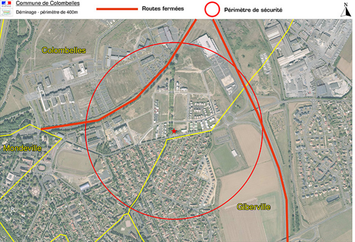 Calvados : 800 personnes évacuées à Colombelles, l'opération de déminage a commencé ce dimanche 28 janvier Calvados : 800 personnes évacuées à Colombelles, l'opération de déminage a commencé ce dimanche 28 janvier