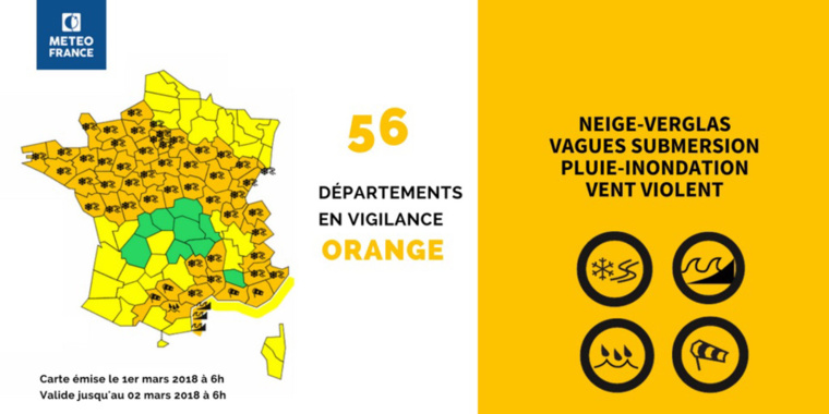 La Seine-Maritime et l’Eure en vigilance orange : neige, verglas et rafales de vent sont attendus  