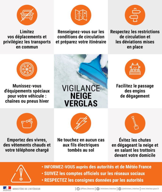 Vigilance orange neige-verglas dans l’Eure, jaune en Seine-Maritime Vigilance orange neige-verglas dans l’Eure, jaune en Seine-Maritime