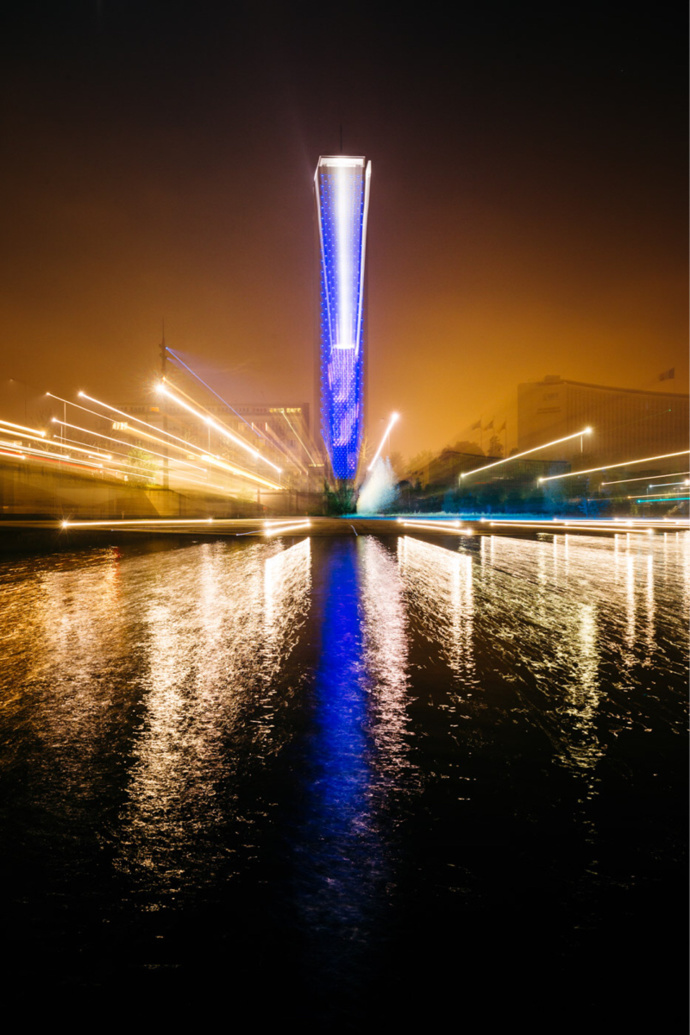 La Tour des archives sera habillée de bleu (Photo © Alan Aubry - Département de la Seine-Maritime)