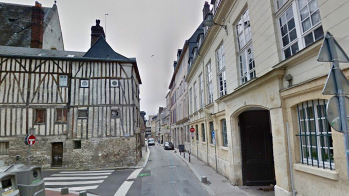 Rue Bourg l’Abbé a Rouen -Illustration