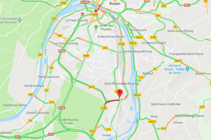 Le camion perd son chargement d'engrais : circulation perturbée près de Rouen