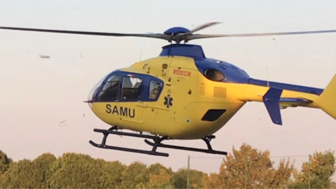 La victime a été évacuée vers le CHU de Rouen à bord de l'hélicoptère du SAMU 76 - Illustration © infonormandie