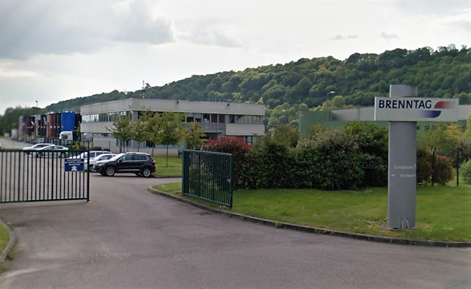 L'usine Brenntag-Normandie est classée Seveso seuil haut  Illustration © Google Maps