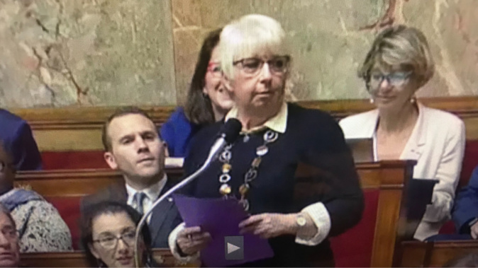 Claire O’Petit lors d’un récent débat à l’Assemblee - illustration @DR Claire O’Petit lors d’un récent débat à l’Assemblee - illustration @DR