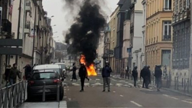 De nouveaux heurts sont à craindre pour cet acte X à Rouen - illustration @ DDSP76 / Twitter