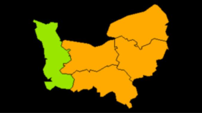 Quatre des cinq départements normands sont concernés par cette nouvelle alerte Quatre des cinq départements normands sont concernés par cette nouvelle alerte