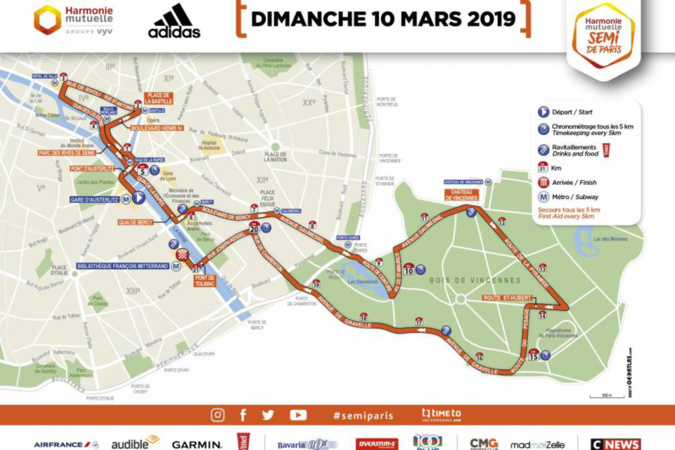 Semi-marathon de Paris : restriction de circulation dans la capitale ce dimanche 10 mars 