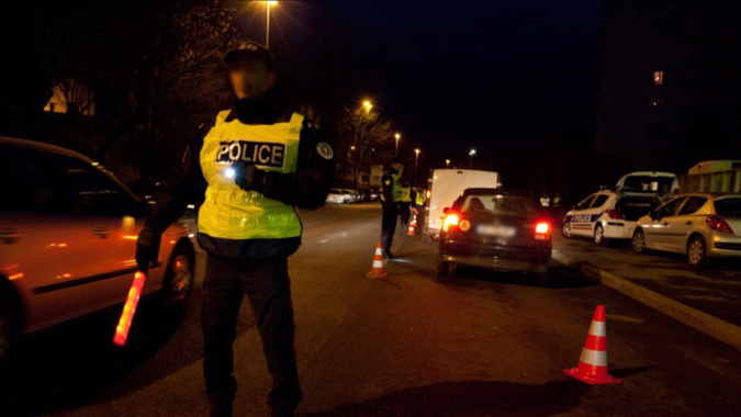 Contrôle de police - Illustration Contrôle de police - Illustration