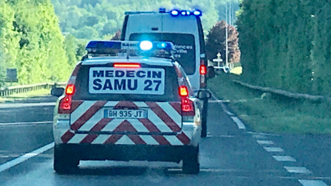 Le motard a été transporté à l’hôpital d’Evreux - Illustration @ infonormandie