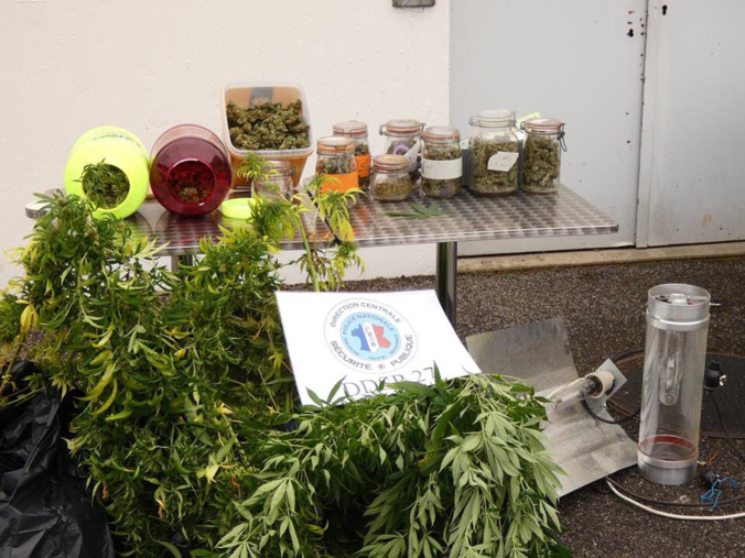 Les produits stupéfiants ont été saisis et seront détruits - Photo @ DDSP27/Twitter Les produits stupéfiants ont été saisis et seront détruits - Photo @ DDSP27/Twitter