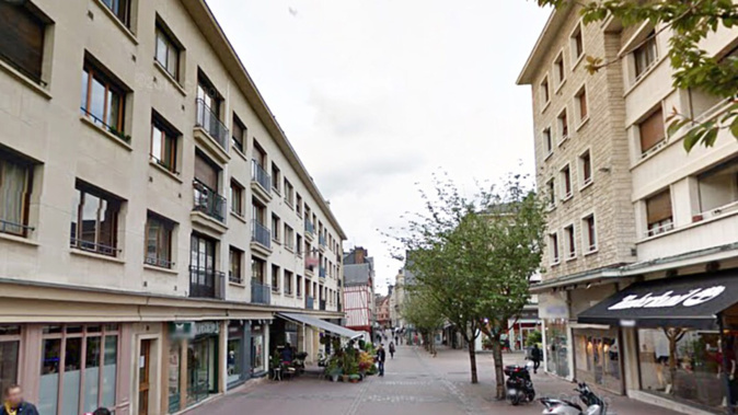 La rue Ganterie a Rouen - illustration