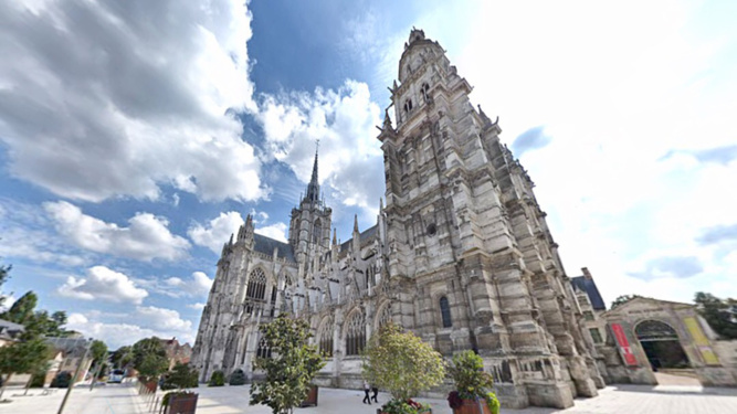La cathédrale d’Évreux - illustration @ Google Maps