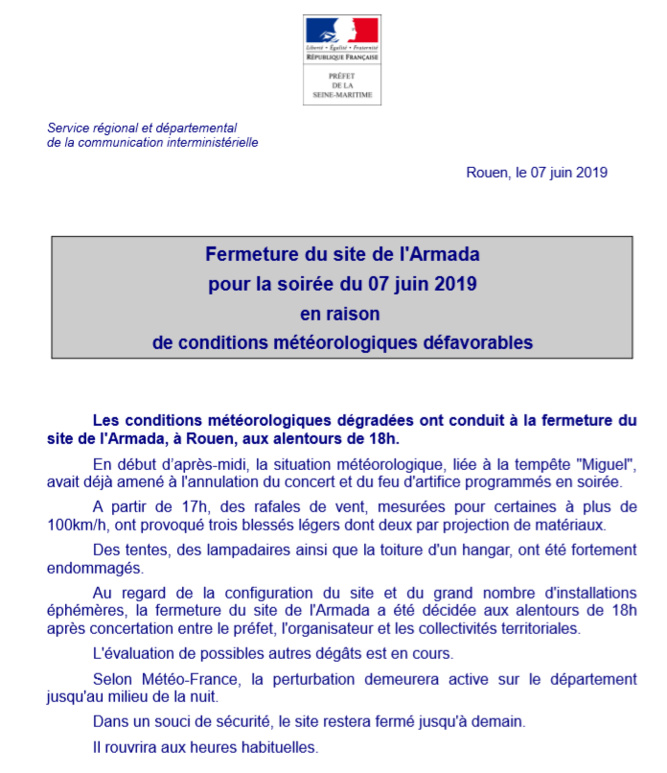 Armada évacuée, spectacles annulés et trains perturbés en Seine-Maritime à cause de la tempête Miguel Armada évacuée, spectacles annulés et trains perturbés en Seine-Maritime à cause de la tempête Miguel