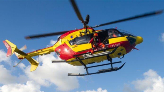 La femme grièvement blessée a été héliportée vers le CHU de Rouen - Illustration La femme grièvement blessée a été héliportée vers le CHU de Rouen - Illustration