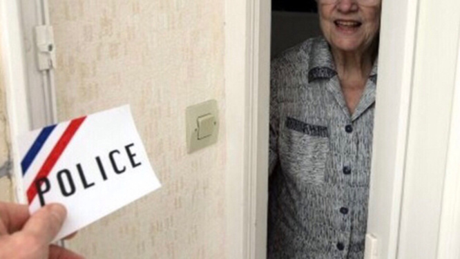 Scénario classique des faux policiers - Illustration Scénario classique des faux policiers - Illustration