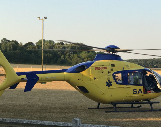Le blessé a été pris en charge à bord de l’hélicoptère du SAMU 76 - illustration @ infonormandie