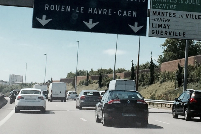 Prévoir également des difficultés sur l'autoroute de Normandie (A13) dès vendredi soir en direction de Caen - Illustration © infonormandie