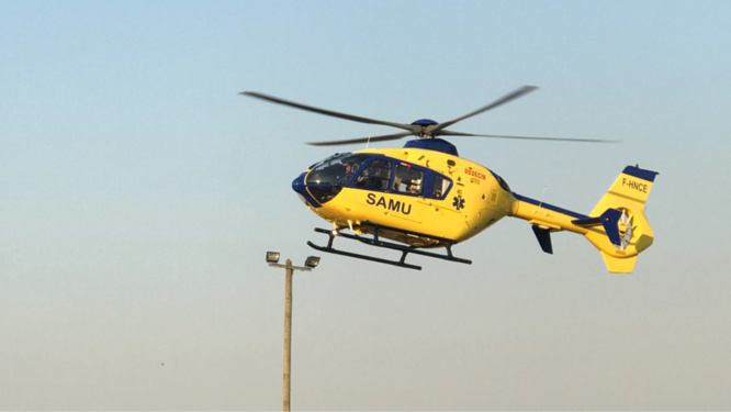 La victime a été héliportée par Viking76 vers le CHU de Rouen - Illustration @ infonormandie La victime a été héliportée par Viking76 vers le CHU de Rouen - Illustration @ infonormandie