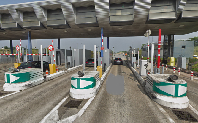 La gare de péage de Montesson, sur l'A14 - illustration © Google Maps La gare de péage de Montesson, sur l'A14 - illustration © Google Maps