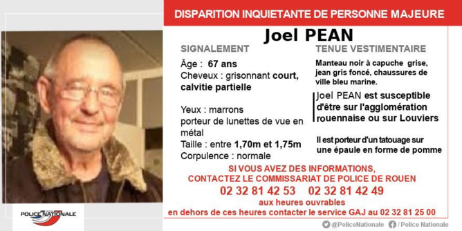 Disparition inquiétante en Seine-Maritime : la police de Rouen lance un appel à témoin 