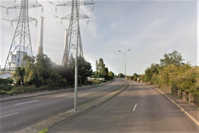 C'est sur cette route (avenue Christophe Colomb) que le conducteur a perdu le contrôle de son véhicule et percuté un lampadaire - Illustration © Google Maps