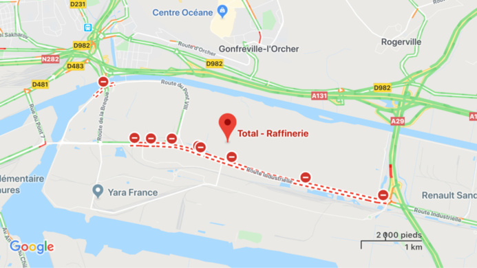 Incendie ce matin chez Total près du Havre : « la menace de propagation est écartée »
