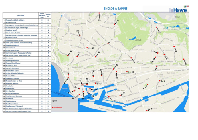 La carte des points de collecte mis à disposition La carte des points de collecte mis à disposition