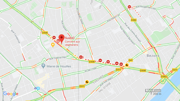 Le boulevard Henri-Barbusse est toujours coupée à la circulation ce mardi matin Le boulevard Henri-Barbusse est toujours coupée à la circulation ce mardi matin
