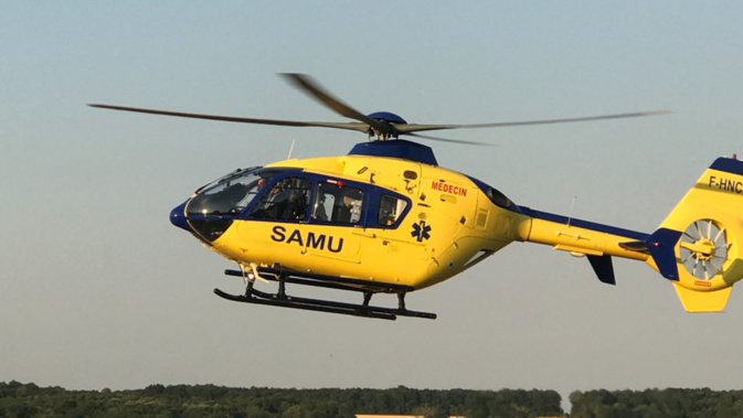 La victime a été héliportée à bord de Viking l'hélicoptère du SAMU76 - Photo d'illustration ©infoNormandie